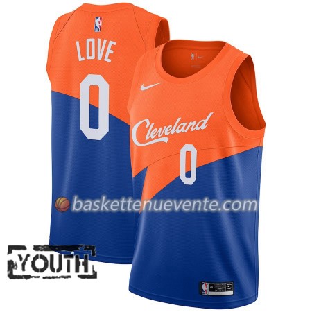 Maillot Basket Cleveland Cavaliers Kevin Love 0 2018-19 Nike City Edition Bleu Swingman - Enfant